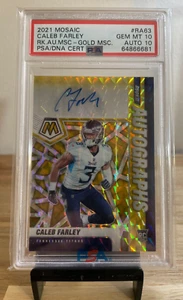 2021 Panini Mosaic CALEB FARLEY GOLD #/10 Rookie Autographs AUTO PSA 10/10 RA-63 - Bild 1 von 2