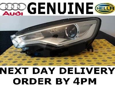 Genuine Audi A6 C7 Bi-Xenon OEM Hella Headlight Headlamp Passenger Left 2011-15 - Image 1 of 4