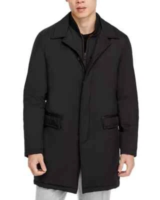 Abrigo de coche Corneliani X4312 para hombre negro tecnología ajuste regular talla 58 Foto 1 de 3