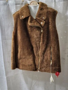 9995$ Brunello Cucinelli Womens shearling Outerwear Vest/Jacket Size:US M/42 EU - Picture 1 of 20