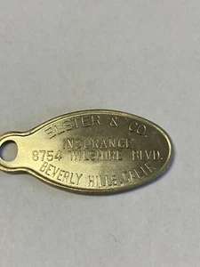 ELSTER & CO. BEVERLY HILLS, CALIF. Sales Idenification Medal "DROP IN BOX 0000" - Foto 1 di 6