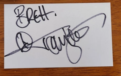Autographed Tommy Lee 3x5 index card w/coa *personalized*  MOTLEY CRUE DRUMMER Cover