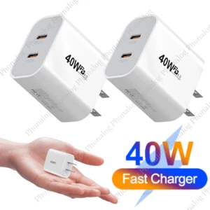 40W USB C Wall Charger Fast Block Type C Charging Cube Brick For iPhone Android - Picture 1 of 10