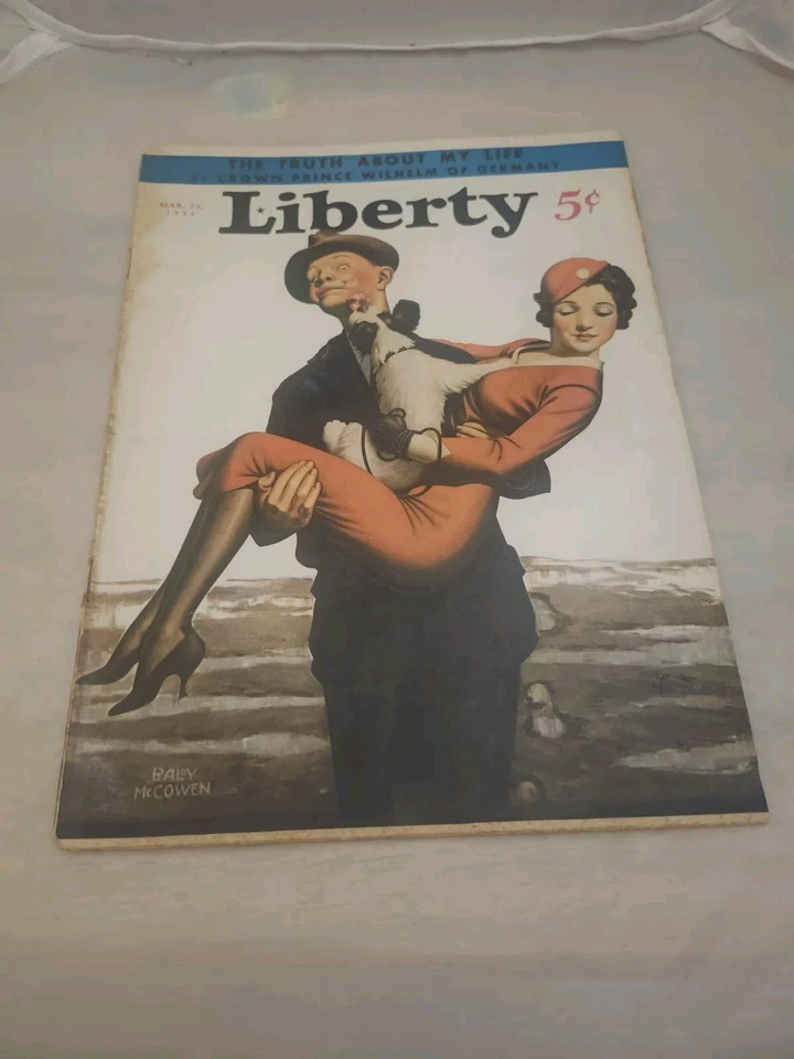 Liberty Magazine McCowan Cover Art  Vol. 10 #12 March Issue 1933 1930s - Image 1 of 1
