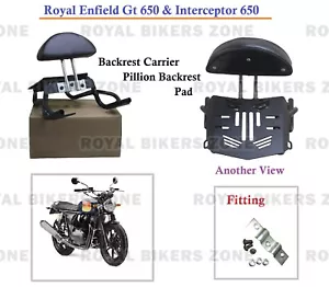 Pillion "Backrest Carrier" Fit For Royal Enfield Interceptor /Continental GT 650 - Picture 1 of 16
