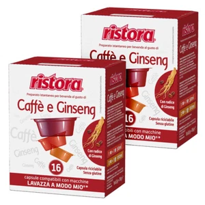 Ristora capsule compatibili A Modo Mio CAFFE al GINSENG - 16x2 pz. - Foto 1 di 4