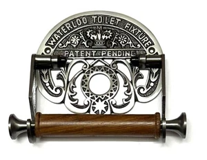 Vintage Cast Iron Waterloo Toilet Paper Holder – Rustic Bathroom Decor Victorian - Picture 1 of 4