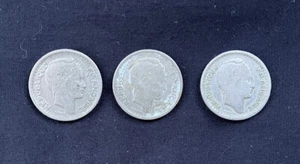 Lot Of 3 ALGERIA FRENCH 20 FRANCS USED COIN - Picture 1 of 2
