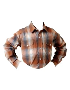 Roper Western Shirt Mens Long Sleeve Pockets Rust 03-030-0278-2091 RT - Picture 1 of 2
