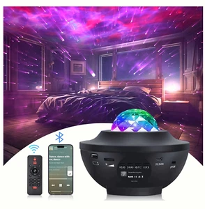 GALAXY STAR PROJECTOR LIGHT WITH REMOTE CONTROL, TIMER, BLUETOOTH SPEAKER - Picture 1 of 5
