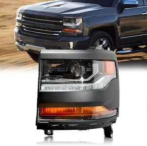 Headlight Assembly Fit for 2016 2017 2018 Chevy Silverado 1500 Driver Left Side - Picture 1 of 8