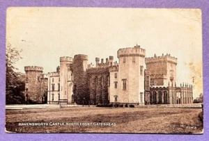 Ravensworth Castle North Front Gateshead RPPC, arquitectura histórica 1907 - Imagen 1 de 2