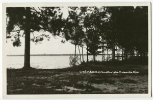 RPPC Crystal Beach, Houghton Lake Prudenville MI Michigan Roscommon Co 1950s - Picture 1 of 1