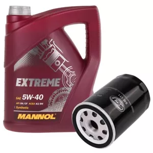 5 Liter Mannol Extreme 5W40 Motoröl + Motor Ölfilter Anschraubfilter SCT Germany - Bild 1 von 7