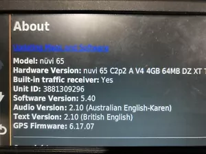 GARMIN NUVI 65 Navigator GPS C2p2 A V4 4GB 64MB DZ XT - Picture 1 of 1