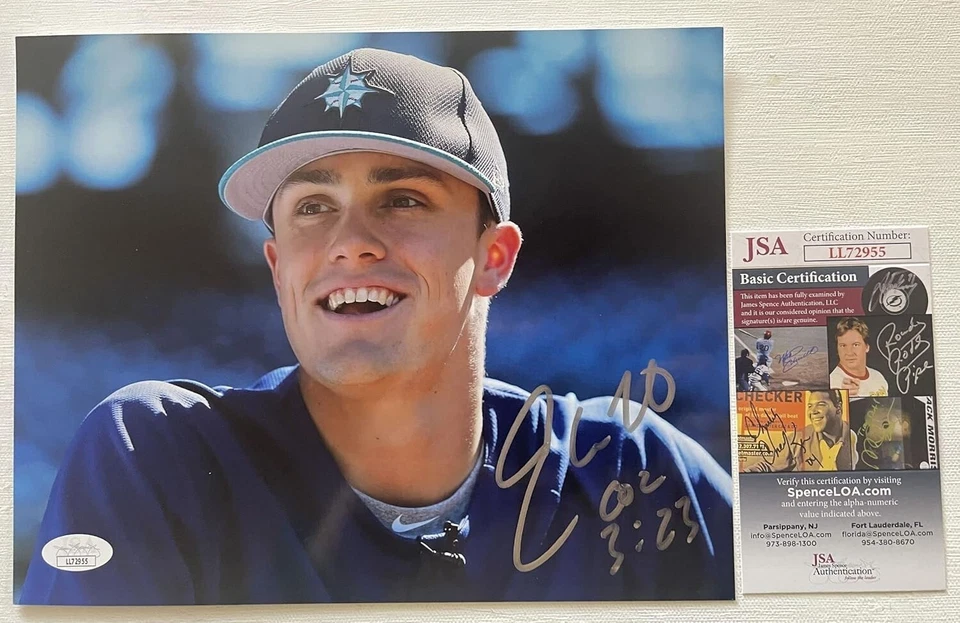 Evan White Signed Autographed Glossy 8x10 Photo Seattle Mariners: JSA COA - Image 1 of 1