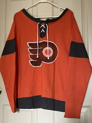 Philadelphia Flyers Mujer Pull Over Tie Cuello 8/10 Nuevo Con Etiquetas Foto 1 de 4