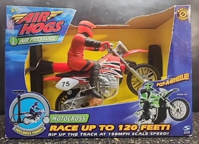 Air Hogs Air Pressure Motorcross 1:9 Scale Bike 43028 2005 Spin Master Sealed  - Image 1 of 4