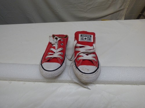 Scarpe basse rosse Converse All Star Chuck Taylor bambini giovani taglia 11 3J236