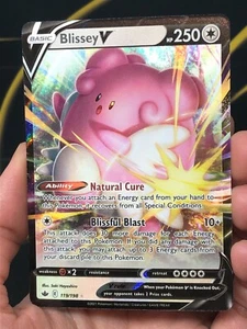 Blissey V Chilling Reign Full Art Ultra Rare Pokemon Trading Card 119/198 NM+  - Picture 1 of 7