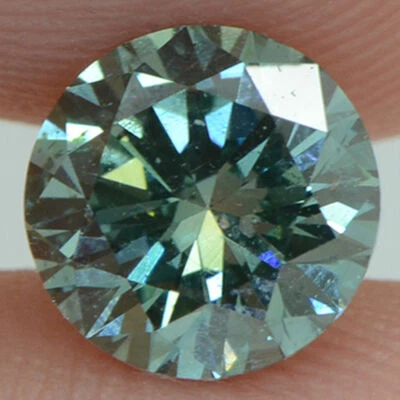 Fancy Blue Diamond Loose Round Shape 1.14 Carat VS2 Natural Enhanced Polished - Image 1 of 4