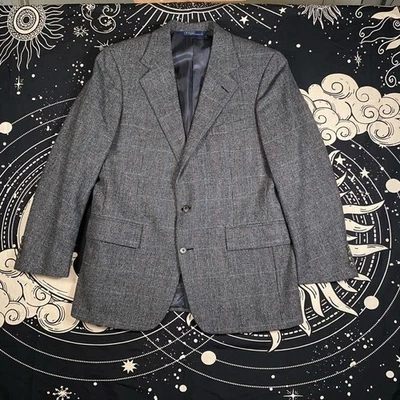 Blazer Polo By Ralph Lauren Gary's Company Vintage Para Hombre Gris L/XL Clase Preppy Foto 1 de 4