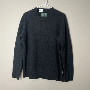 Vintage Woolrich Pullover Herren Gr. L anthrazit grau Wolle Relaxed Boxy Pulli - Bild 1 von 9