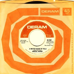 PROCOL HARUM      A WHITER SHADE OF PALE    1967 45 WITH FACTORY SLEEVE - Bild 1 von 1