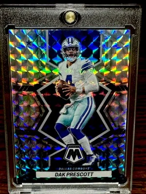 DAK PRESCOTT RAINBOW MOSAIC SILVER REFRACTOR PRIZM HOLO INVESTMENT CARD COWBOYS - Image 1 of 4
