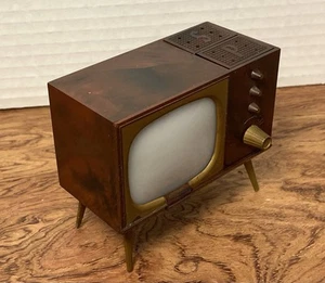 Juego de sal y pimienta de TV de baquelita pequeña vintage de mediados de siglo de los años 50 - Imagen 1 de 12