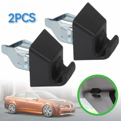 Juego de 2 clips de soporte para parasol delantero negro 13187128 aptos para Pontiac G8 2008-2009 Foto 1 de 4