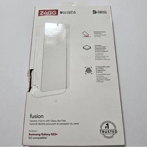 ZAGG Invisible Shield Fusion Screen Protector for Samsung Galaxy S23+ (CLEAR) - Picture 1 of 2