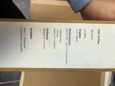 Dell Db16250 16" Intel® Core™ Ultra 7 256V, 8 núcleos 1 TB SSD 16 GB LPDDR5X NUEVO Foto 1 de 2