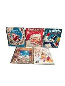 Vintage A Little Golden Book Christmas Lot (5) Santa’s Toy Shop  - Bild 1 von 18