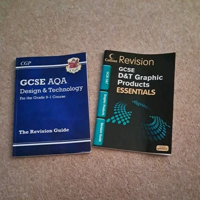  GCSE Design & Technology AQA Revision Guide & Collins D & T graphic products  - Image 1 of 4