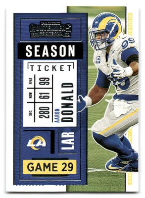 Aaron Donald 2020 Panini Contenders FOOTBALL #53 Los Angeles Rams - Image 1 of 2