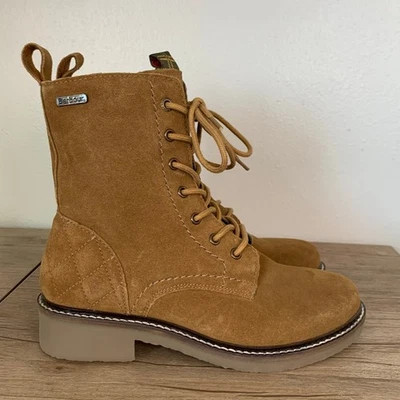 Новые без коробки боевые ботинки Barbour Alexandria женские 5 США кожа замша верблюд коричневый 3 Великобритания - Изображение 1 из 4
