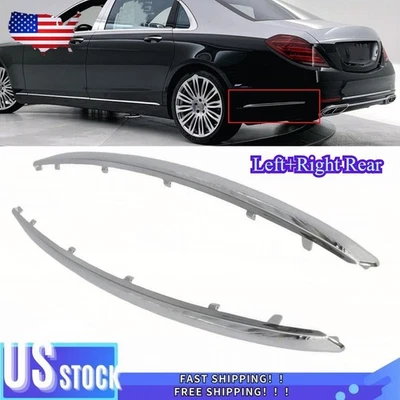 Parachoques trasero izquierdo+derecho moldura exterior moldura para Mercedes Benz S450 W222 2014-20 Foto 1 de 4