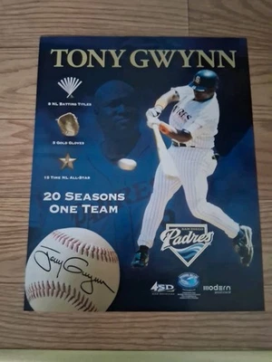 Rare Tony Gwynn  San Diego Padres 20 Season One Team 16x20 Poster SGA Giveaway  - Image 1 of 2