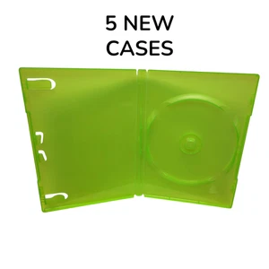 Xbox 360 Video game CASE - Empty Green Retail Replacement New Game Box x 5 - Picture 1 of 6