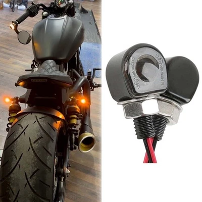 2X Mini LED Indicador de señal de giro para motocicleta Luces ámbar para Harley Davidson Foto 1 de 4