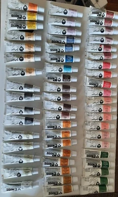  Lote de 57 pinturas al óleo Bob Ross (sin usar y usadas) Foto 1 de 4