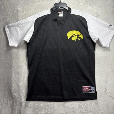 Jersey de malla Iowa Hawkeyes NCAA Rawlings talla grande blanco y negro Foto 1 de 4