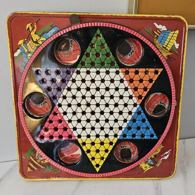 Tin Litho Chinese Chrckers Board - Image 1 of 3
