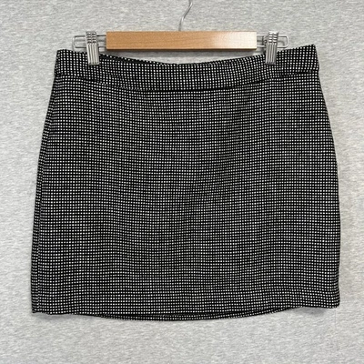 Minifalda Gap para mujer 6 negra blanca tweed mezcla de lana cintura alta cremallera 2010 Foto 1 de 4