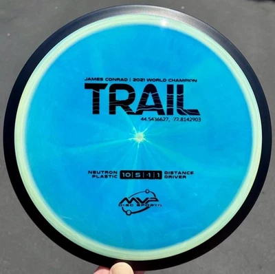 Axiom MVP Neutron Trail - Rare Transitional Electric-Coil Swirl Conrad Disc Golf - Image 1 of 4