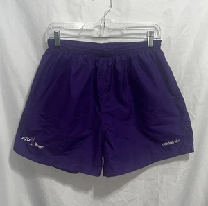 Vintage Adidas ATP Tour Tennis Shorts Purple Mens Size Large Vtg Retro Athletic - Picture 1 of 4