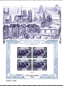 FRANCE POSTE AERIENNE PA 93A, AFFICHE VUE DE PARIS 2022, Neve xx, TRES BELLE - Foto 1 di 1