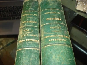 1923-24 TRATTATO DI OSTETRICIA 2 VOLUMI 1276 PAGINE ! PESTALOZZA CLIVIO FERRONI - Picture 1 of 10
