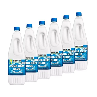 12 l (5,83 € */ 1 l) Thetford - Sanitärflüssigkeit "Aqua Kem Blue" 6 x 2 Liter